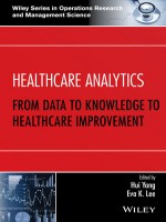 Healthcare Analytics : From Data To Knowledge To Healthcare Improvement